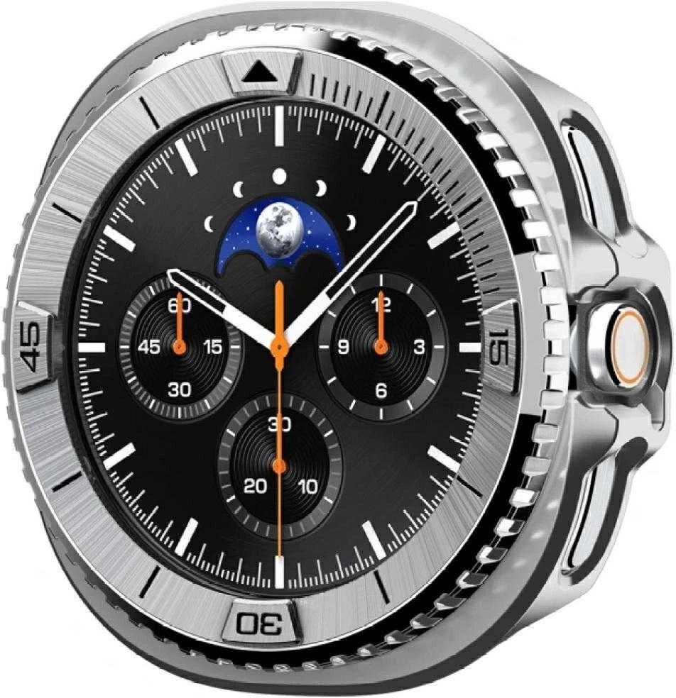 Spigen Bezel Tune Pro (Pilot), sidabrinis - Samsung Galaxy Watch 8 Classic 46mm