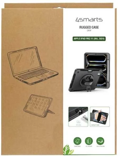 „4smarts Rugged Case Grip“, skirta 11 colių „iPad Pro“ (M4, 2024 m.)