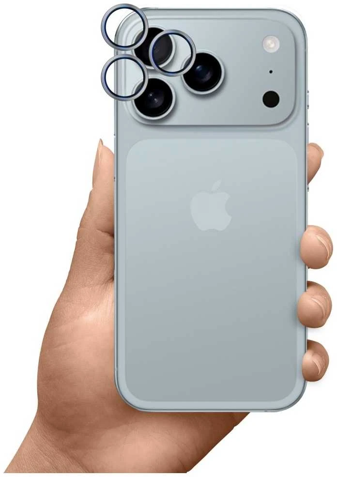 3Mk apsauga 3mk HARDY objektyvo apsaugos Pro objektyvo stiklas iPhone 17 Pro / 17 Pro Max - pilka