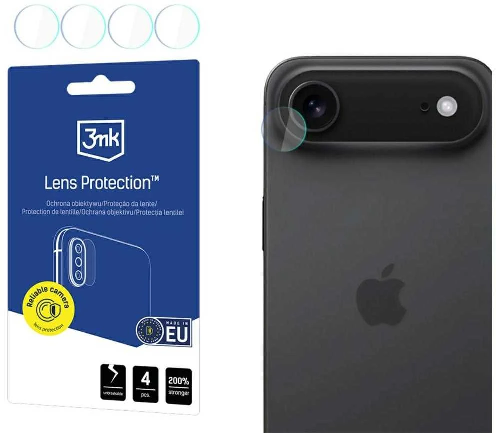 3mk objektyvo apsauga – kameros objektyvo stiklas, skirtas „iPhone Air“ (4 komplektai)