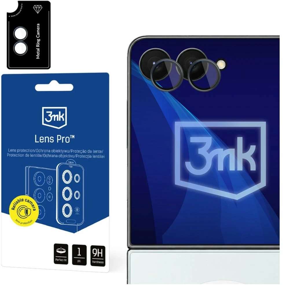 3Mk Lens Protection Pro™ kameros objektyvo apsauga, skirta „Samsung Galaxy Z Flip 8“ - Juodas