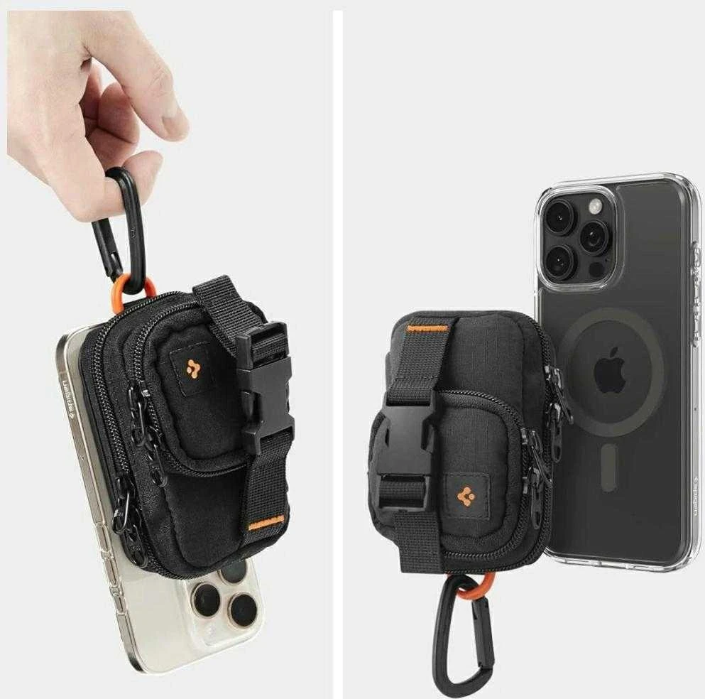 Spigen nešiojamas dėklas-organizeris SnapZip MagSafe, juodas