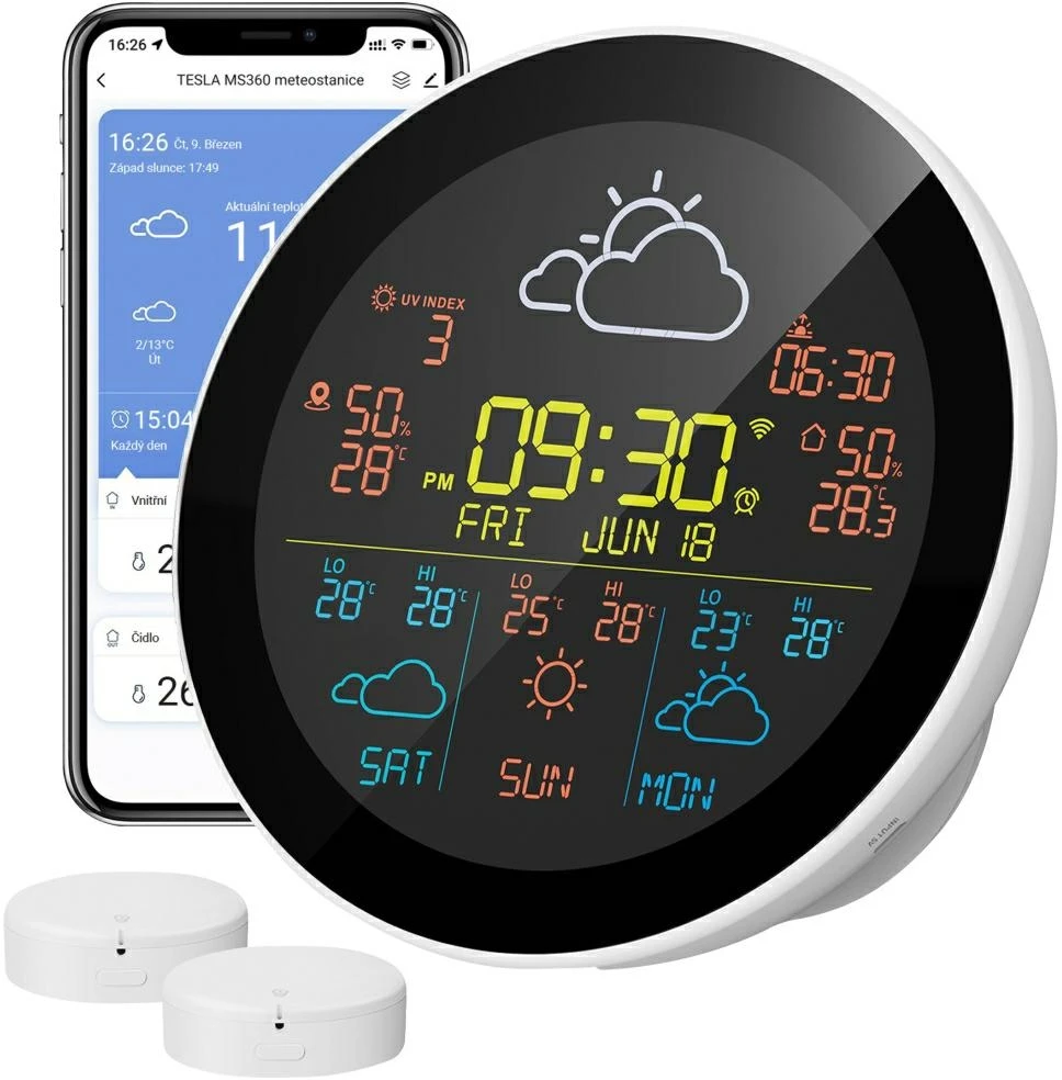 Orų stotelė TESLA Device MS360 su czujnikim Wi-Fi