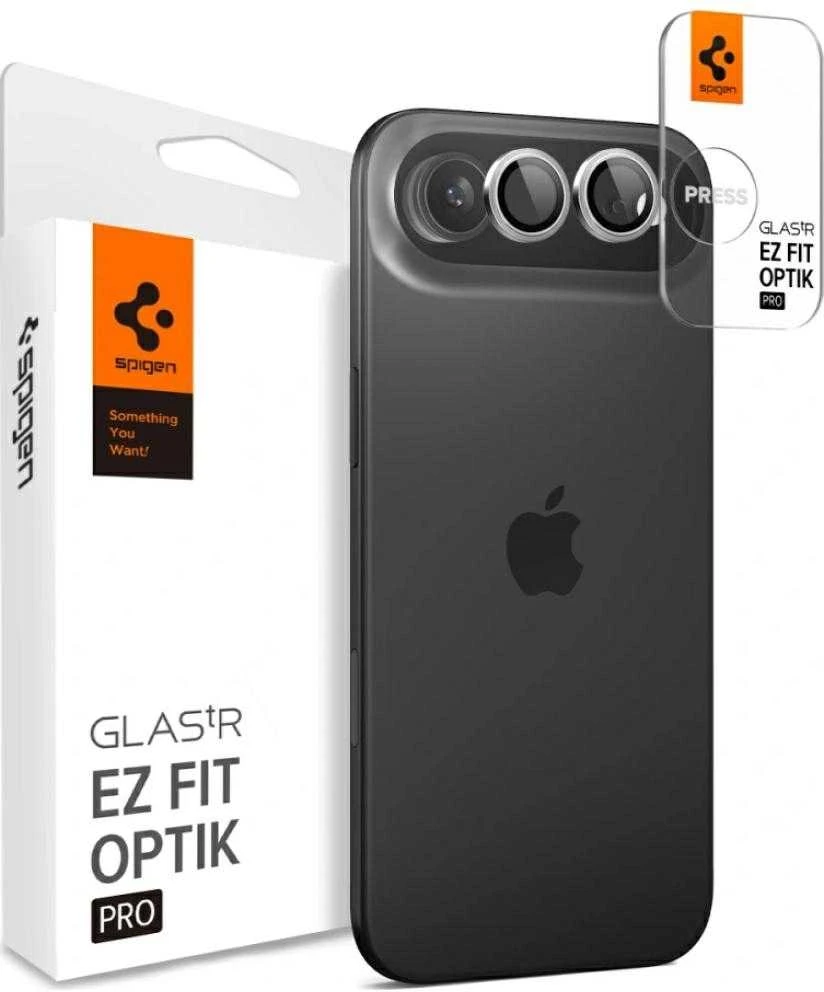 Spigen Glass tR EZ Fit Optik Pro 2 Pack, sidabrinis - iPhone Air