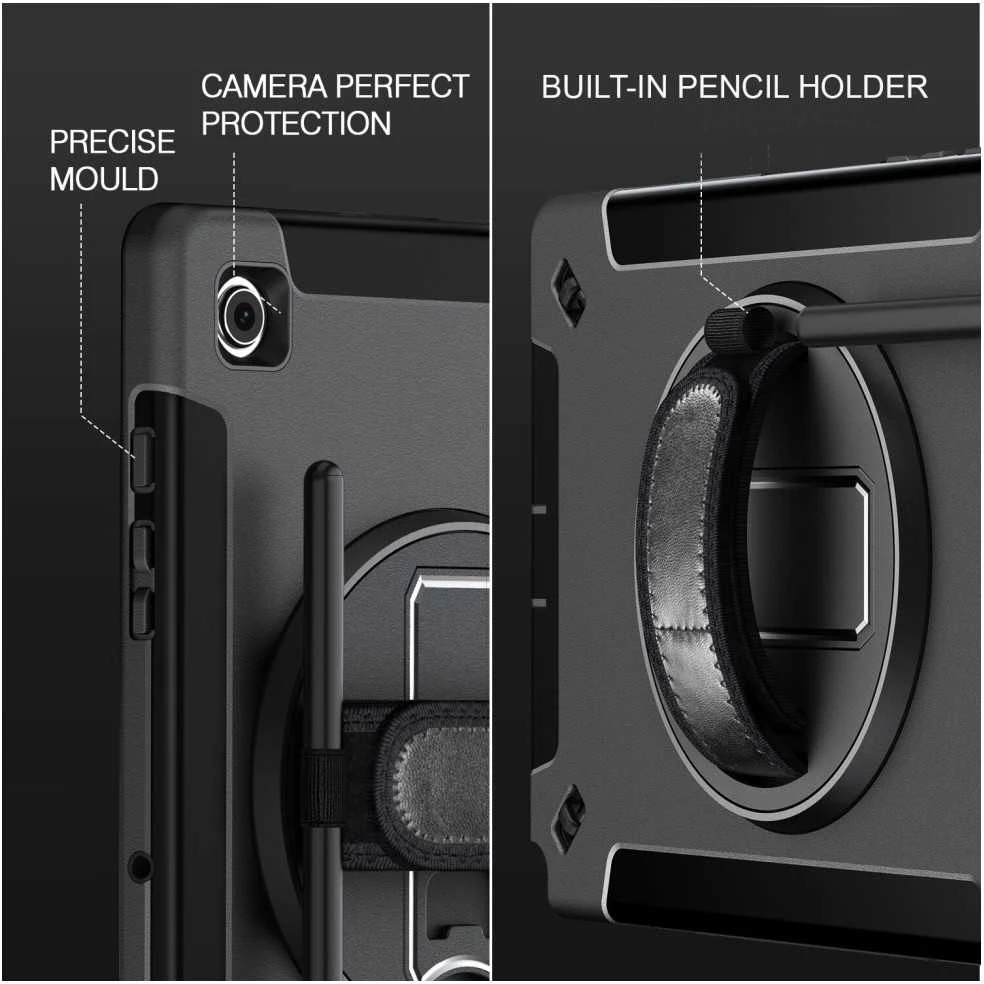 4smarts Rugged Case Grip, skirta Apple iPad 10.2 (2020) / iPad 10.2 (2019) – juoda