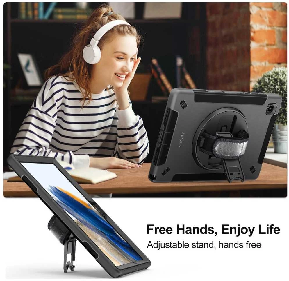 4smarts Rugged Case Grip, skirta Apple iPad 10.2 (2020) / iPad 10.2 (2019) – juoda