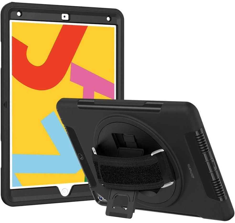 4smarts Rugged Case Grip, skirta Apple iPad 10.2 (2020) / iPad 10.2 (2019) – juoda