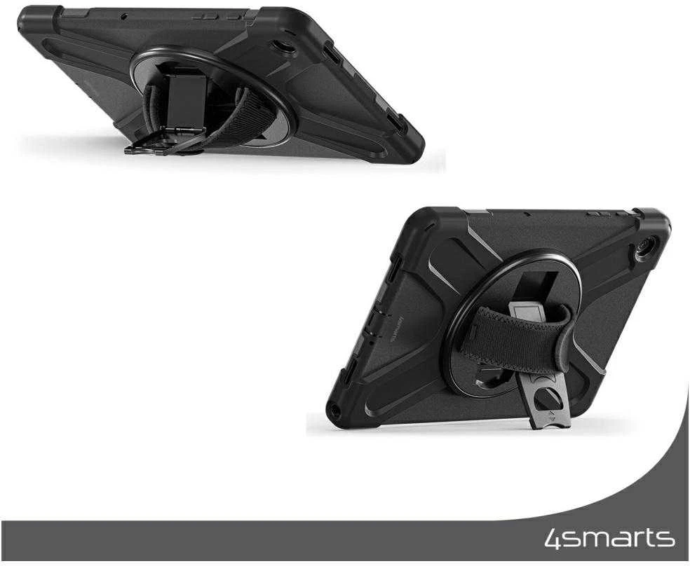 Šarvuotas dėklas su rankena 4smarts Rugged Dėklas Grip, skirtas Samsung Galaxy Tab S10 Lite / S10 FE / S9 FE /