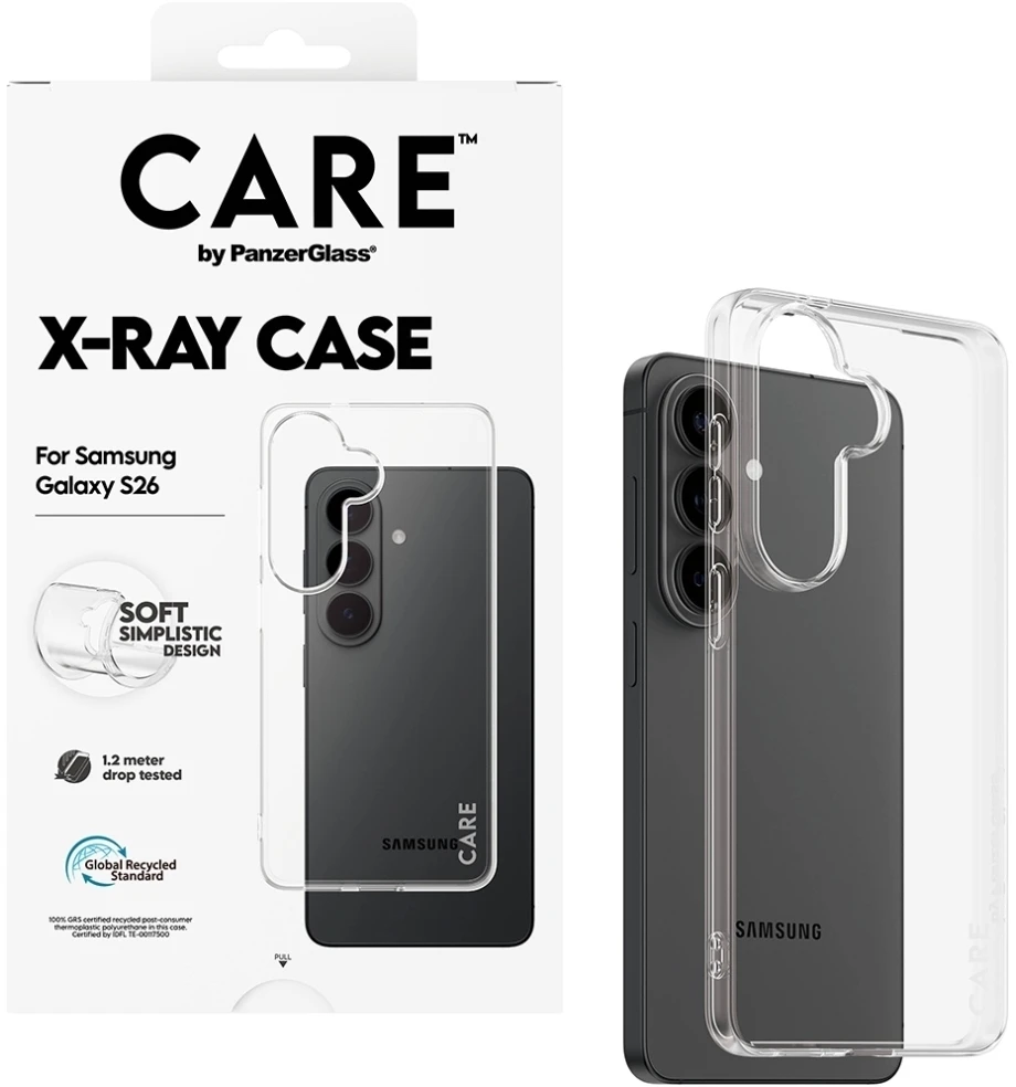 Panzer Glass Dėklas CARE by PanzerGlass X-Ray do Samsung Galaxy S26 permatomas