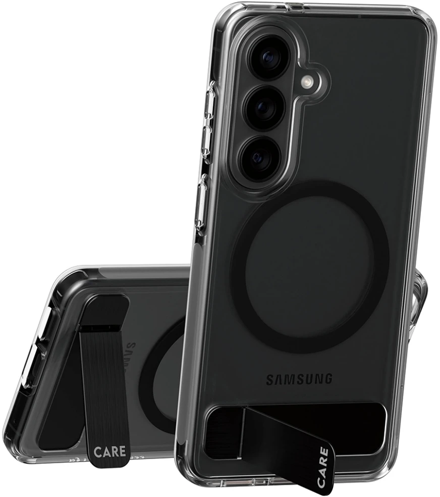 Panzer Glass Dėklas CARE by PanzerGlass Urban Explorer Transparent w. Juodas Qi do Samsung Galaxy S26 permatomas