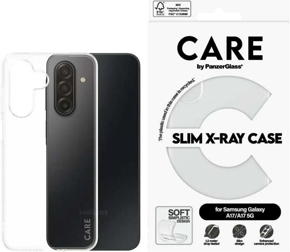 Panzer Glass Dėklas CARE by PanzerGlass Fashion X-Ray do Samsung Galaxy M17 5G / A17 / A17 5G permatomas