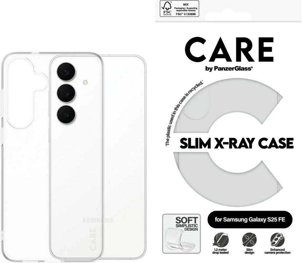 Panzer Glass Dėklas CARE by PanzerGlass Fashion X-Ray do Samsung Galaxy S25 FE permatomas