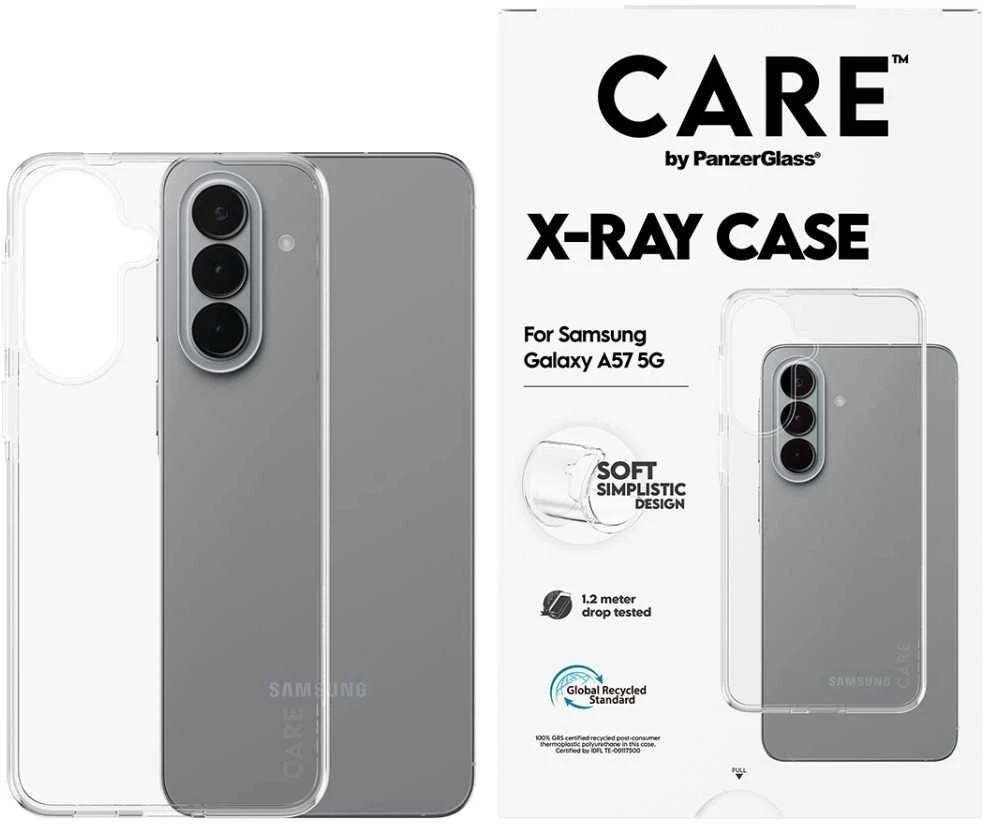 Panzer Glass Dėklas CARE by PanzerGlass Fashion X-Ray do Samsung Galaxy A57 5G permatomas