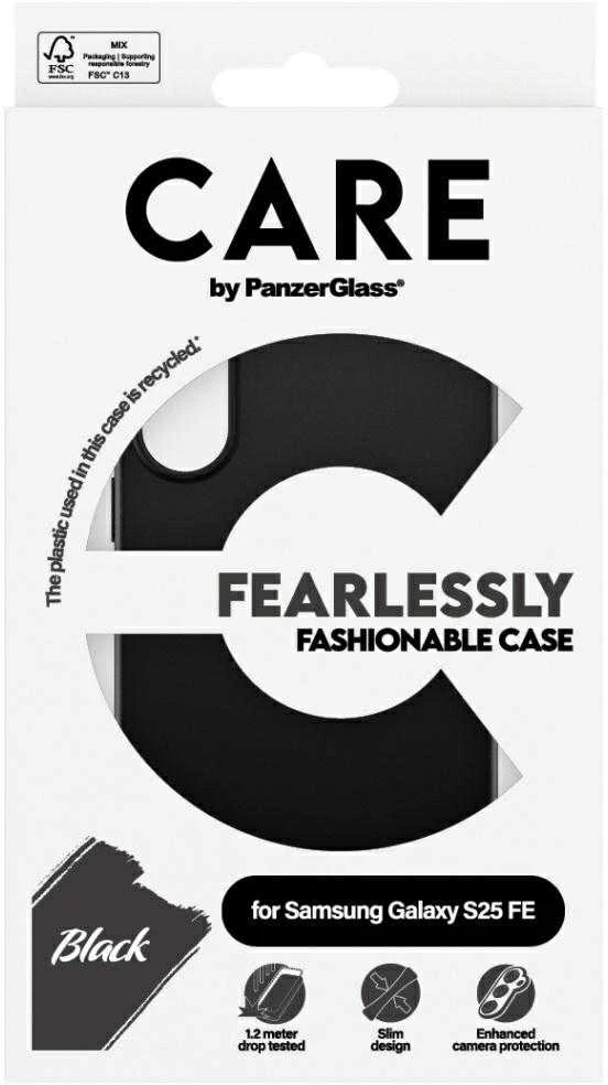 Panzer Glass „PanzerGlass CARE by ®“ TPU dėklas, juodas, „Samsung Galaxy S25 FE 5G“, dėklas, „Samsung“, „Samsung“ – „Galaxy S25 FE 5G“, juodas