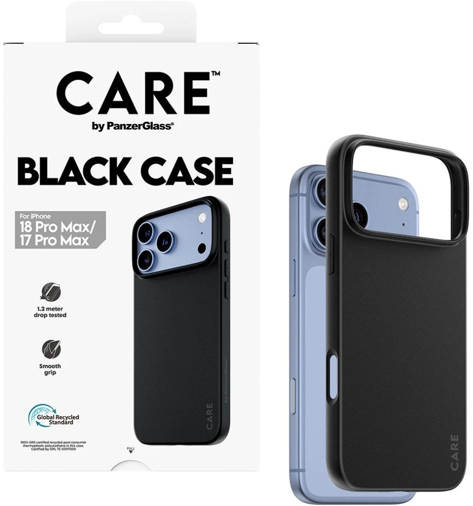 Panzer Glass Dėklas CARE by PanzerGlass TPU do iPhone 18 Pro Max / 17 Pro Max juoda