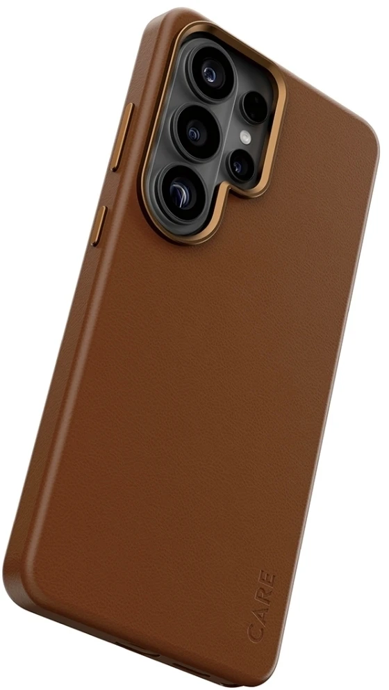 Panzer Glass Telefono dėklas iš dirbtinės odos, rudas, Qi suderinamas CARE by PanzerGlass