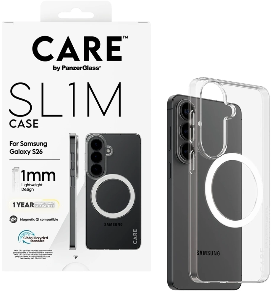 Panzer Glass Dėklas CARE by PanzerGlass SL1M do Samsung Galaxy S26 permatomas