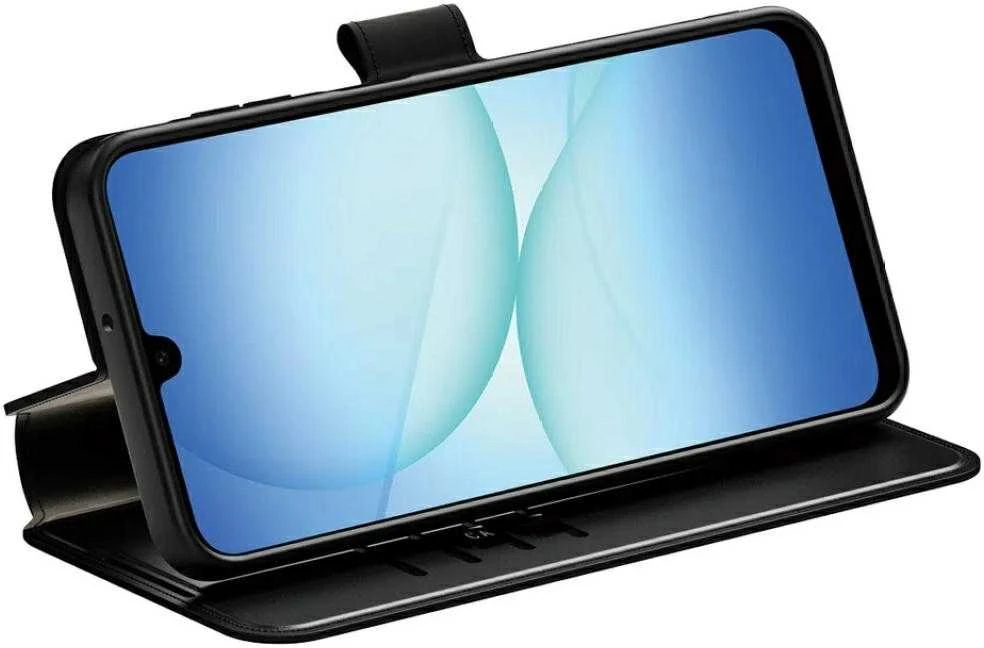 Panzer Glass „CARE by PanzerGlass“ piniginės dėklas su M formos atramėle, skirtas „Samsung Galaxy M17 5G / A17 / A17 5G“, juodas