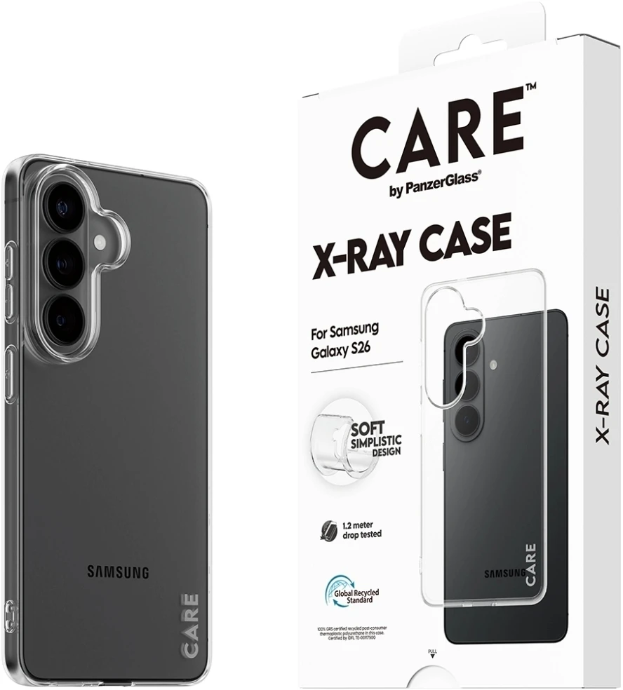 Panzer Glass Dėklas CARE by PanzerGlass X-Ray skirtas Samsung Galaxy S26 permatomas