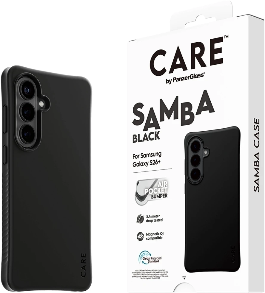 Panzer Glass Dėklas Galaxy S26+ iš perdirbto TPU, Qi suderinamas CARE by PanzerGlass