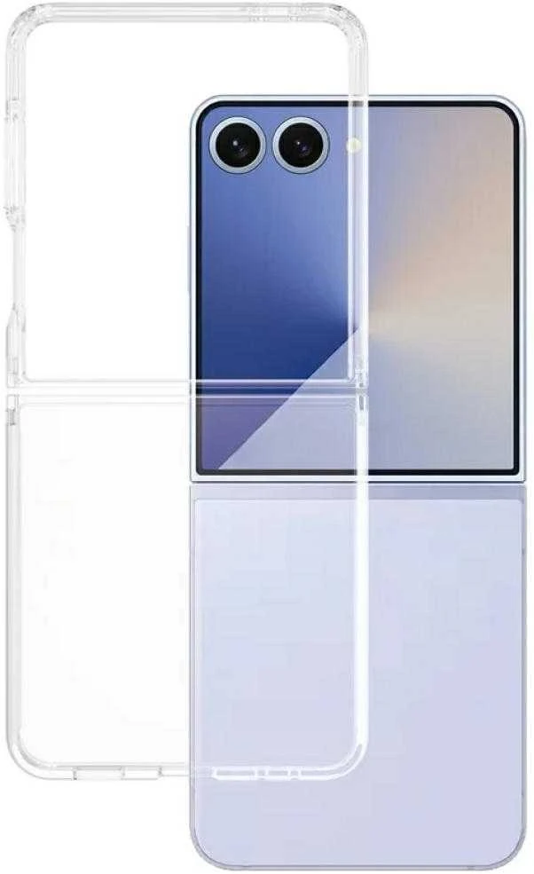 „Panzer Glass CARE by PanzerGlass“ kietas, geltonos spalvos dėklas, skirtas „Galaxy Flip7“, permatomas