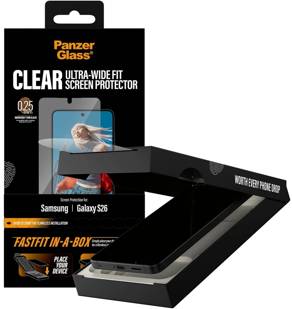 Panzer Glass PanzerGlass Screen Protector Samsung New Galaxy S26 | Ultra-Wide Fit w. FASTFIT IN-A-BOX | PanzerGlass