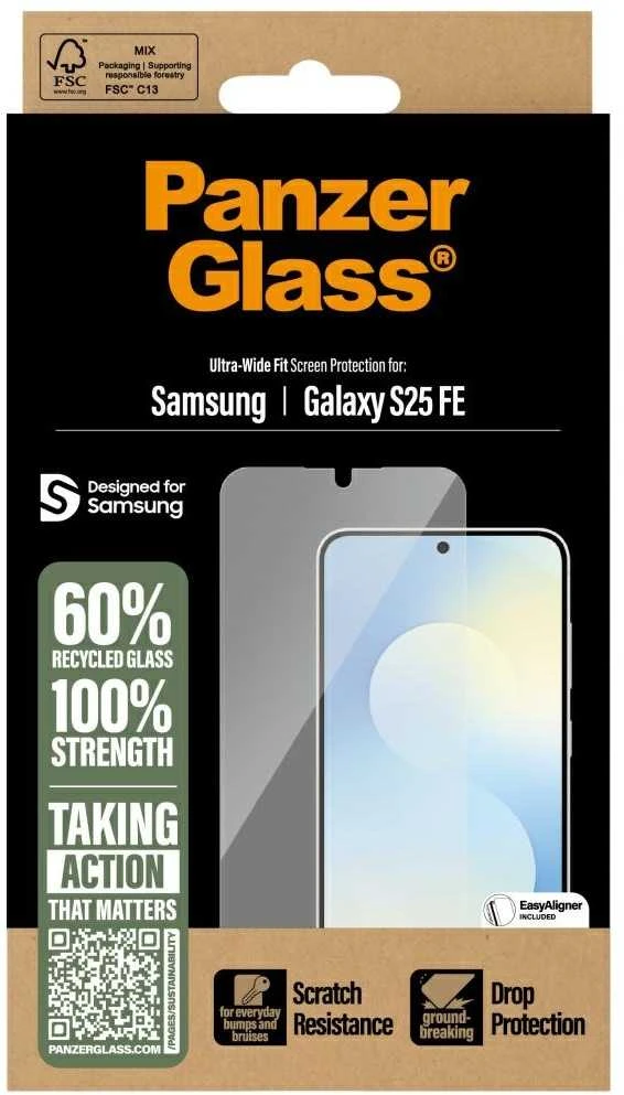 Panzer Glass PanzerGlass ekrano apsauga Galaxy S25 FE/UWF EasyAligner