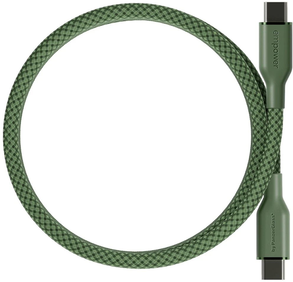 „Panzer Glass“ laidas, skirtas „PanzerGlass Magnetic“, 240 W USB-C, 1,5 m žalias