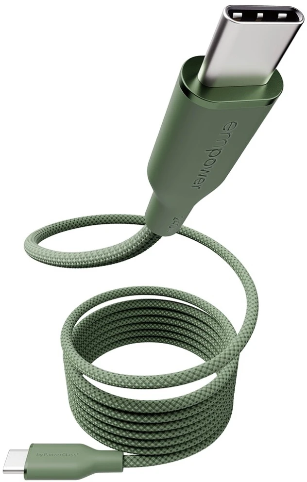 „Panzer Glass“ laidas, skirtas „PanzerGlass Magnetic“, 240 W USB-C, 1,5 m žalias