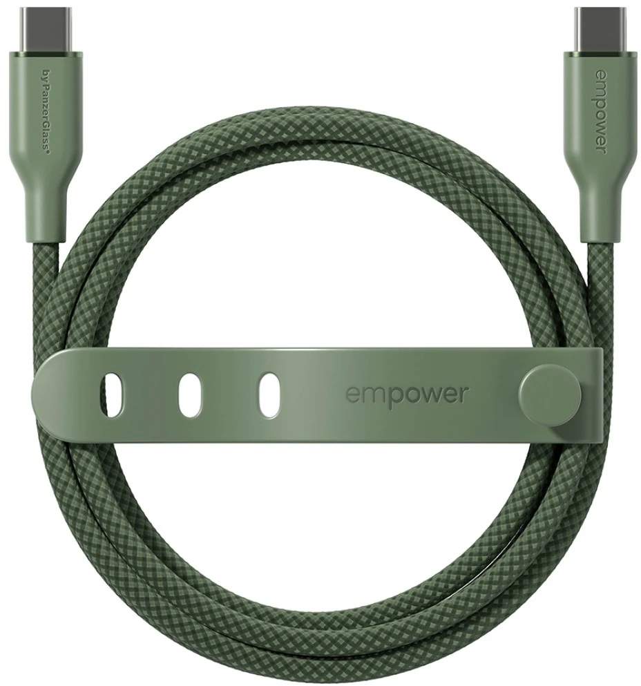 „Panzer Glass“ laidas, skirtas „PanzerGlass Racing“, 60 W USB-C, 1,2 m žalias