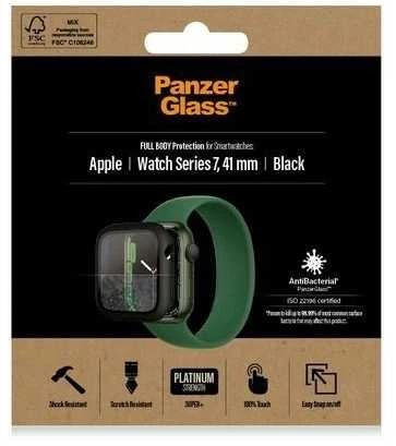Panzer Glass PanzerGlass Viso korpuso Apple Watch 7 41mm ekrano apsauga, Juoda