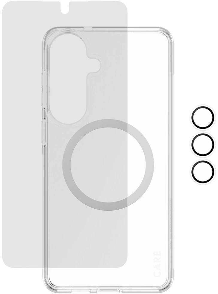 Panzer Glass Rinkinys ochronny CARE by PanzerGlass Privacy 3w1 Dėklas+Szkło+Lens do Samsung Galaxy S26+