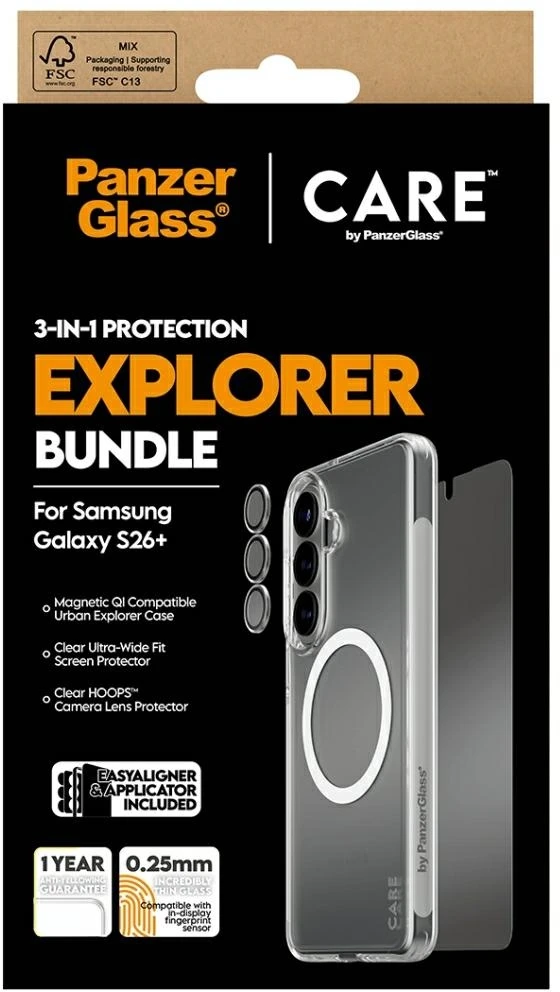 Panzer Glass „PanzerGlass CARE“ – „PanzerGlass 3-in-1 Galaxy S Plus 2026“