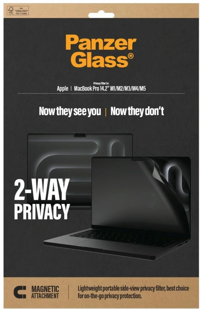 Panzer Glass PanzerGlass filtras, skirtas Apple MacBook Pro 14,2 col. Magn.2-way Privacy PET (PG49662)