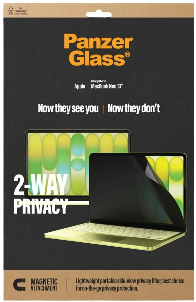Panzer Glass Filtras „PanzerGlass Apple MacBook Neo 13" Magnetinis 2 krypčių privatumo PET (PG51875)