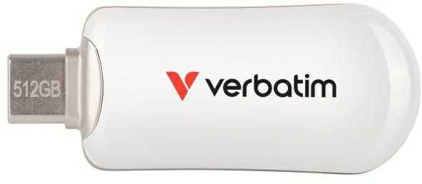 Atmintukas „Verbatim Plectra 512GB USB-C“, baltas, 30231