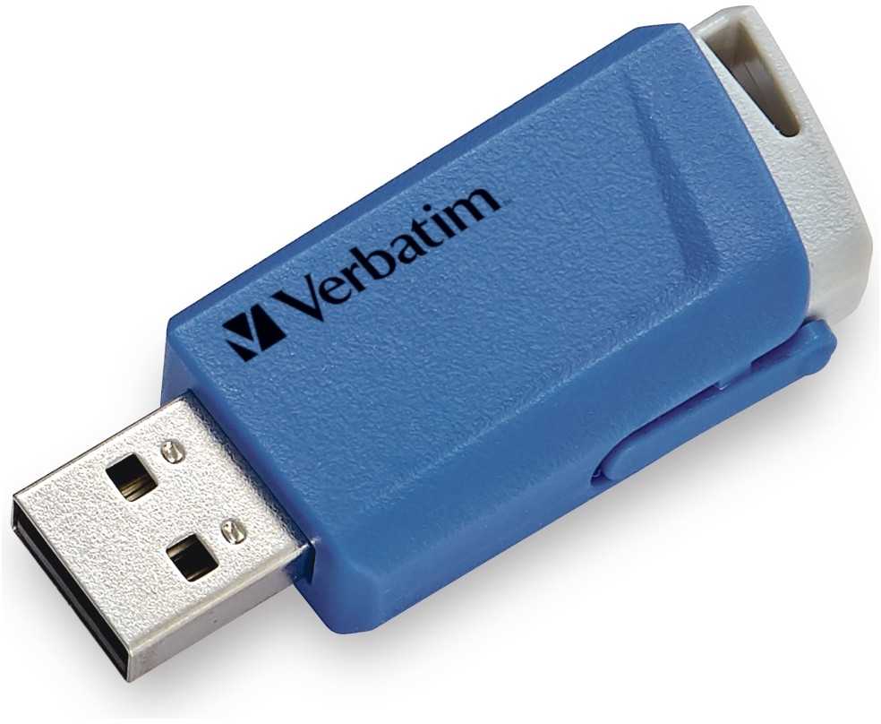 „Verbatim“ USB atmintinė, USB 3.0, 32 GB, „Store N Click“, spalvų derinys, 49308, USB A, su ištraukiama jungtimi. 2 vnt