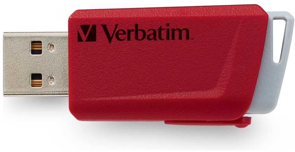 „Verbatim“ USB atmintinė, USB 3.0, 32 GB, „Store N Click“, spalvų derinys, 49308, USB A, su ištraukiama jungtimi. 2 vnt