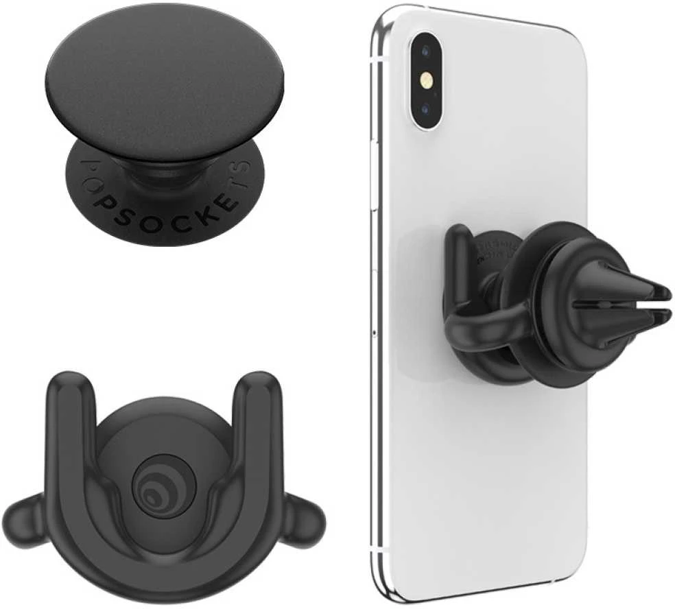 Popsockets Car Vent 2 + PopGrip juodos spalvos