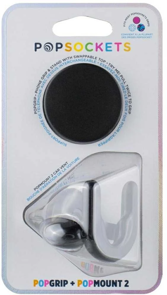 Popsockets Car Vent 2 + PopGrip juodos spalvos
