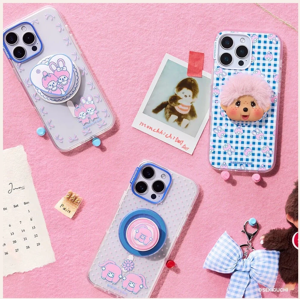 „PopSockets PopGrip MagSafe Monchhichi“ telefono laikiklis ir stovas