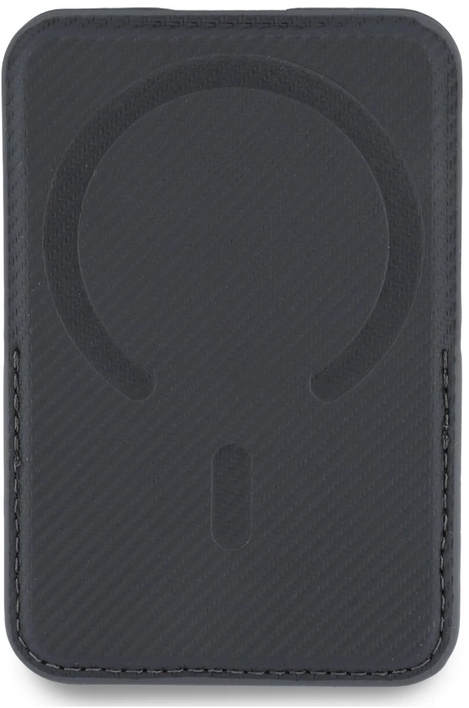 Dėklas Portfel BMW Carbon Metal Logos MagSafe antracito