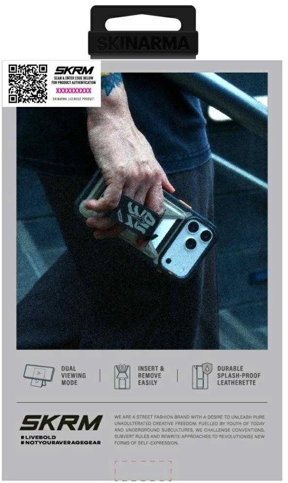 Dėklas Wallet Skinarma Kado Aegis Magnetic Cardholder Grip Stand pilkos spalvos