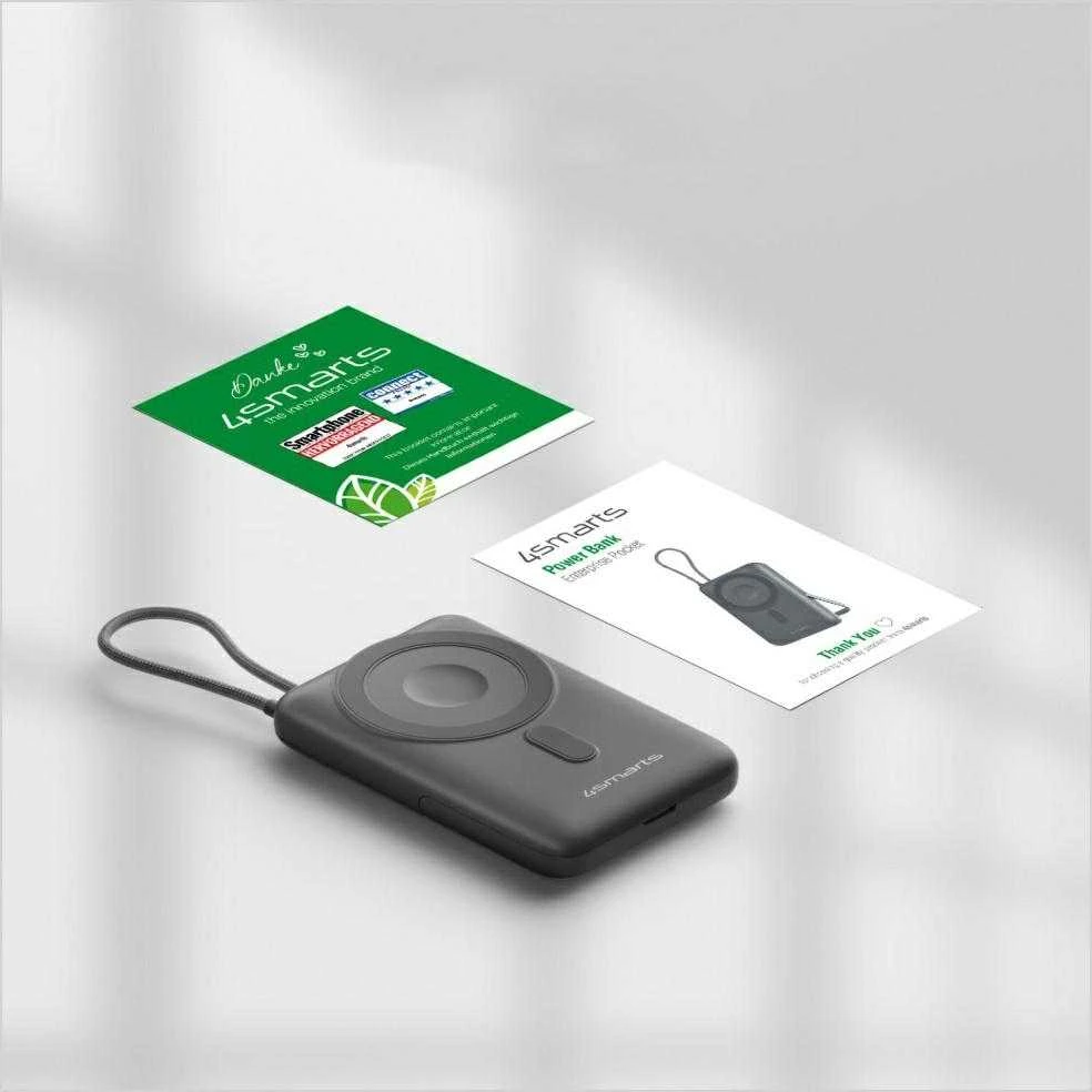 Carruzzo 4smarts Enterprise Pocket 10000 mAh Belaidis įkrovimas Pilka