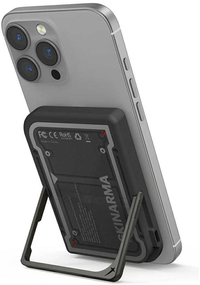 „Skinarma Nexus Mecha“ magnetinis stovas „MagSafe“ 5000 mAh USB-C PD 20W juodas