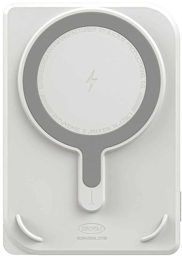 Powerbank Skinarma Nexus Nova Magnetic Kick-Stand 5000mAh 20W PD USB-C MagSafe pilkos spalvos