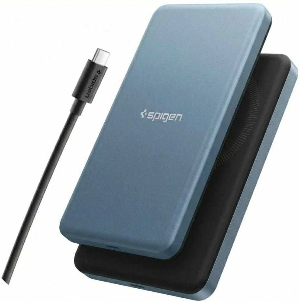 „Spigen Essential“ 5000mAh 22,5W „MagSafe“ nešiojamas įkroviklis, žalsvai mėlynas EA2205MQ