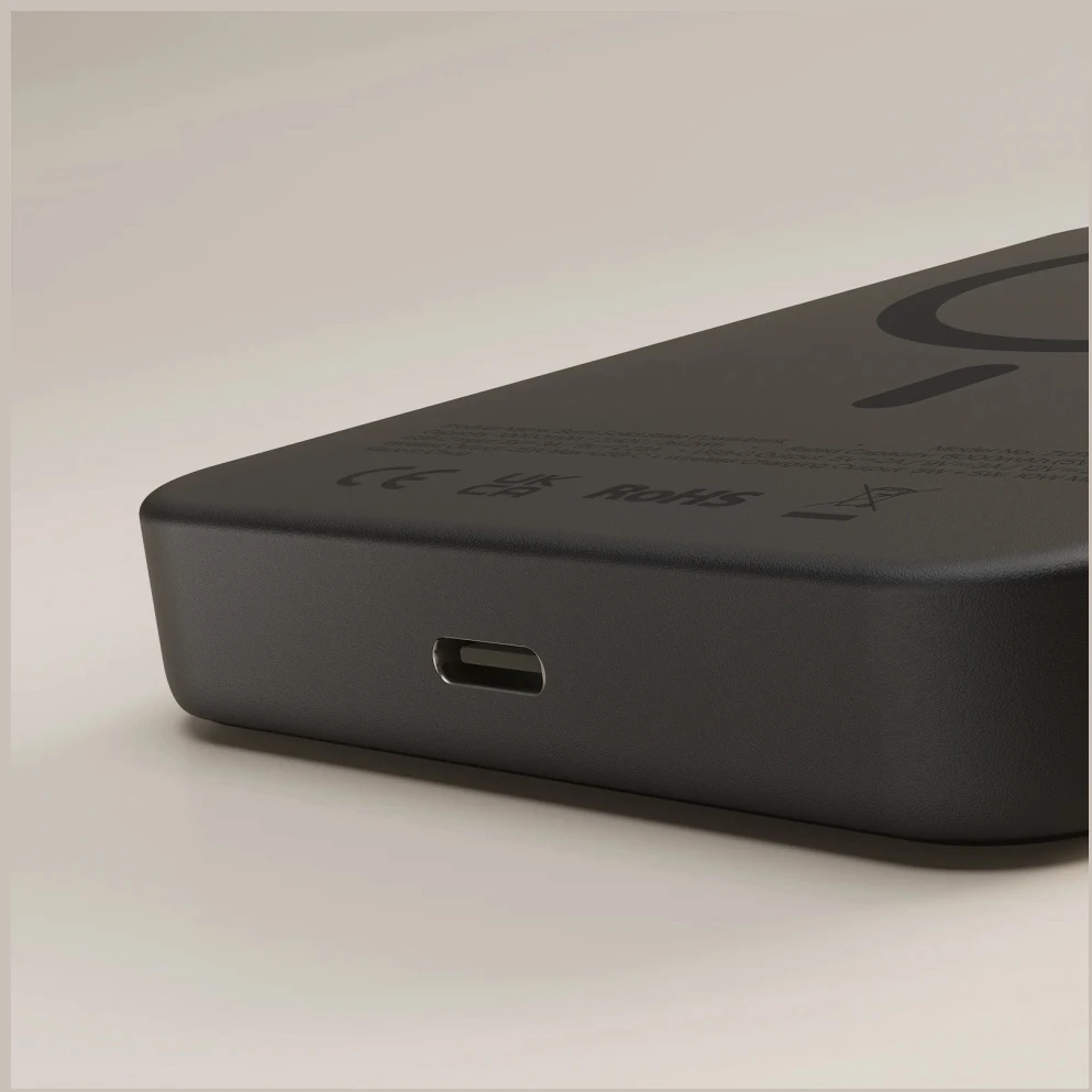 Carruzzo ZENS ZEPP11B/00 nešiojamasis įkroviklis 10000 mAh Belaidis įkrovimas Juoda