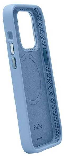 Puro Icon Mag Pro MagSafe Silikoninis Apple iPhone 15 - Light dėklas telefonui mėlynos spalvos