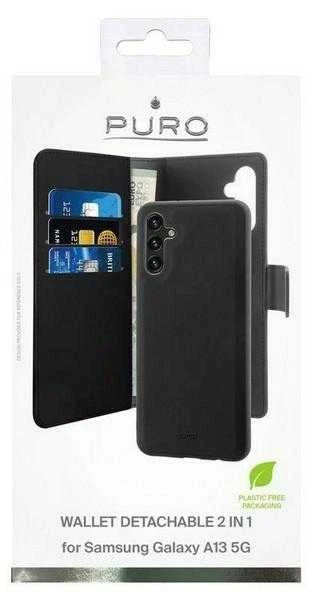 Dėklas Puro PURO piniginė (juoda) 2w1 Samsung Galaxy A13 5G